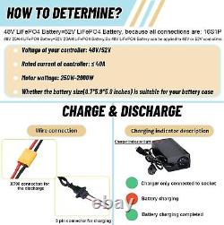 48V Lifepo4 20Ah 30Ah 35Ah Lithium Battery for EBike Scooter 2000W with Charger