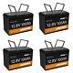4pcs 12v 100ah Lifepo4 Lithium Iron Phosphate Battery, Bms For Rv, Boat, Home