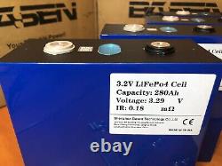 (4PCS) 3.2V EVE 280AH Battery LiFePO4 Lithium iron phosphate DIY for RV, Solar