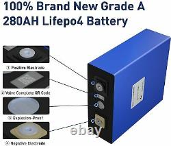 4PCS LiFePo4 3.2V 280Ah Deep Cycle Battery Lithium Iron Phosphate A-Grade Cells
