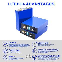 4pcs 3.2V 202Ah LiFePO4 (Lithium Iron Phosphate) Battery Pack Cell 12V with Bolts