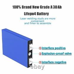 4pcs LiitoKala 3.2V 30Ah LiFePO4 battery cell Lithium iron phosphate deep cycles