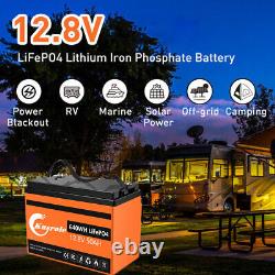 50Ah LiFePO4 Smart Lithium Iron Battery Built-in 200A BMS IP65 For RV Boat 12V