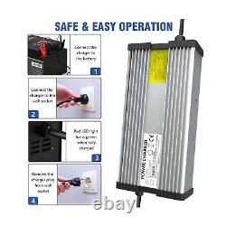 58.4V 15A Intelligent Lithium Iron Phosphate Batteries Charger 48V LiFePO4 Ba