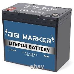 60Ah 12V LiFePO4 Deep Cycle Lithium iron Phosphate Battery Recycle For Boat RV
