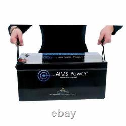AIMS Power Lithium Battery 12V 200Ah LiFePO4 Lithium Iron Phosphate with Bluetoo
