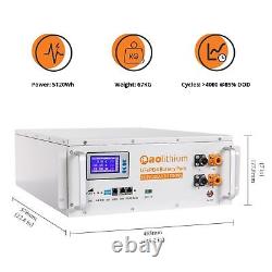 AOLITHIUM 51.2V100Ah LifePO4 Lithium Battery Class A Backup Power for RV Solar