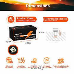 Ampere Time 12V 200AH LiFePO4 Deep Cycle Lithium Iron Phosphate Battery for RV