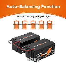 Ampere Time 12V 200AH LiFePO4 Deep Cycle Lithium Iron Phosphate Battery for RV