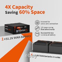 Ampere Time 51.2V 90Ah Lithium Battery Server Rack LiFePO4 Battery for RV Solar