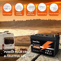 Ampere Time LiFePO4 12V 100Ah Lithium Deep Cycle Battery for RV Solar System