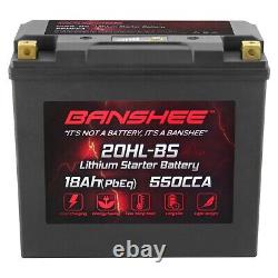 Banshee 20L-BS 12V 18Ah 550CCA Motorcycle Lithium Iron Phosphate Battery LiFePO4