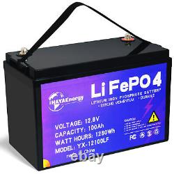 Battery 12V LiFePo4 100Ah Lithium Iron Phosphate for RV Deep Cycles Solar System