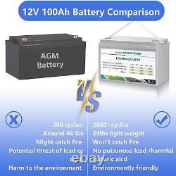 Bluetooth 12V 100Ah LiFePO4 Battery A Grade Lithium Iron Phosphate Battery