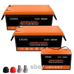 CHINS 100Ah 200Ah 300Ah 12V LiFePO4 Lithium Battery BMS for RV Boat Off-Grid