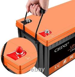 CHINS 12V 200Ah LiFePO4 Battery, 100A BMS, for Golf Car, Trolling Motor etc(Used)