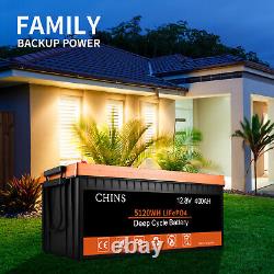 CHINS 12V 400Ah LiFePO4 Lithium Iron Phosphate Deep Cycle Battery BMS