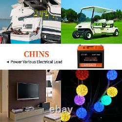 CHINS 12V 50AH 640Wh LiFePO4 Deep Cycle Lithium Battery for RV & Off-Grid