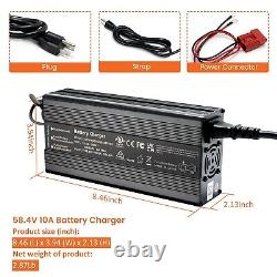 CHINS 48V 10A Charger for 48V 100A LiFePO4 Battery, Support 0V Charging Function