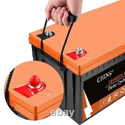 CHINS Bluetooth 36V 100Ah LiFePO4 Battery, Perfect for 36V Golf Cart and RV etc