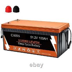 CHINS Bluetooth LiFePO4 Battery Smart 48V100AH Lithium Battery Built-in 100A BMS