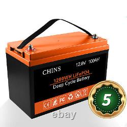CHINS LiFePO4 Deep Cycle Lithium Battery 12V 100ah LiFePO4 Rechargeable Battery