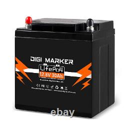 DIGI MARKER 12V 30Ah Lithium Deep Cycle Battery LiFePO4 384WH