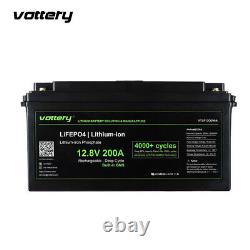 Deep Cycle 200Ah 12v Lithium Iron Phosphate Lifepo4 BMS Battery for RV Off-Grid