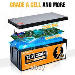 ECO-WORTHY 12V 260Ah LiFePO4 Lithium Battery 6000+ Cycle Certified Refurbished