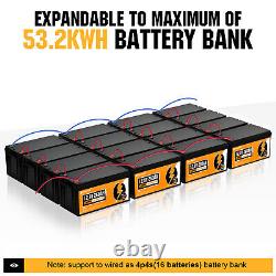 ECO-WORTHY 12V 260Ah LiFePO4 Lithium Battery 6000+ Cycle Certified Refurbished