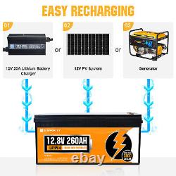 ECO-WORTHY 12V 260Ah LiFePO4 Lithium Battery 6000+ Cycle Certified Refurbished