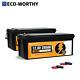 Eco-worthy 7168wh 12v 280ah 300ah Lifepo4 Lithium Battery (2 Pack) For Rv