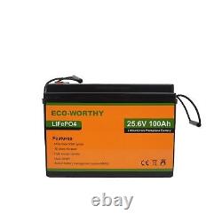 ECO-Worthy 25.6V 100Ah LiFePO4 Battery Lithium Iron Phosphate