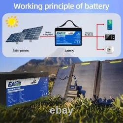 Easun 24V 100Ah LiFePO4 Lithium Battery Deep Cycles for RV Marine Off-Grid Solar