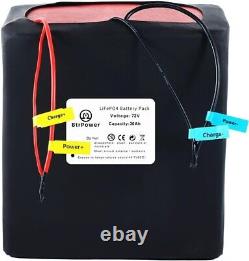 Ebike 72V 30Ah LiFepo4 Lithium Battery Pack for 2500W Electric Scooter 50A BMS