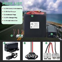 Ebike 72V 30Ah LiFepo4 Lithium Battery Pack for 2500W Electric Scooter 50A BMS