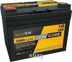 Electrovolt LionCore Lithium-Ion LifePo4 Battery 12.8V 33Ah 551114 Kayak 12V