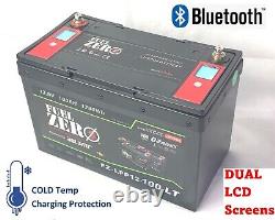 FuelZero 12V 100Ah LiFePO4 Lithium Battery with Bluetooth & Cold Weather Protect