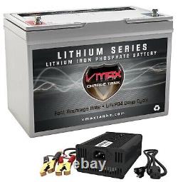 LFP27-12100 + 15A Charger LiFePO4 12 Volt 100AH Group 27 Lithium Iron Battery