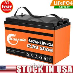 LiFePO4 12V 50AH Deep Cycle Lithium Battery for RV Marine Off-Grid Solar Panpel