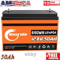 LiFePO4 12V 50AH Deep Cycle Lithium Battery for RV Marine Off-Grid Solar Panpel