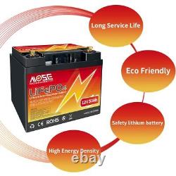 LiFePO4 12V 50AH Deep Cycle Lithium Iron Battery for RV Off Grid Solar Battery