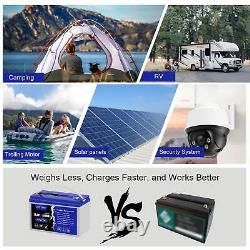 LiFePO4 12.8V 100AH Deep Cycle Lithium Iron Battery for RV Boat Solar Off Grid