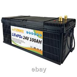 LiFePO4 24V 100Ah Lithium Battery WithBMS Solar Deep Cycle RV Camper Marine Series