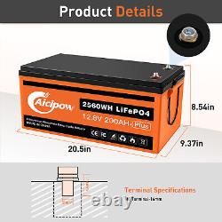 LiFePO4 Battery 100AH 300AH Deep Cycle Lithium Battery RV Solar BMS Off Grid Lot