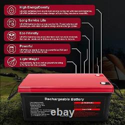 LiFePO4 Battery 12V 100AH/200Ah Rechargeable BMS for Solar Panel RV Camping