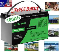 LiFePO4 Battery 12V 100Ah Lithium Iron Phosphate for Camping Boat Solar OffGrid