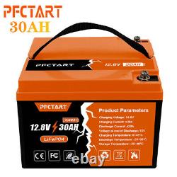 LiFePO4 Battery 12V 30Ah Lithium Iron Phosphate Deep Cycle BMS Home RV Camping