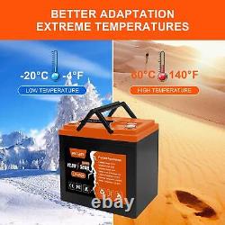 LiFePO4 Battery 12V 50Ah Lithium Iron Phosphate Battery for Camping Boat RV Home