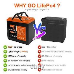 LiFePO4 Battery 12V 50Ah Lithium Iron Phosphate Battery for Camping Boat RV Home